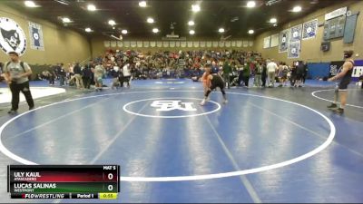 138 lbs Cons. Round 3 - Lucas Salinas, Westmont vs Uly Kaul, Atascadero