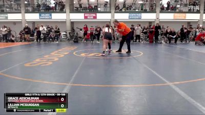 99-106 lbs Round 1 - Lillian McGuiggan, Bethalto vs Grace Aeschliman, Metamora Township High School