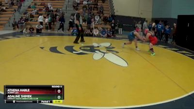 Round 5 - Athena Hable, Albert Lea vs Adaline Shimek, Cresco Youth Wrestling Club