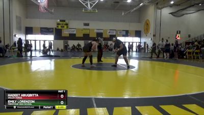 235 lbs Championship Bracket - Emily Lorenzon, Firestone High School vs Hadeet Abuqbitta, Valley Forge