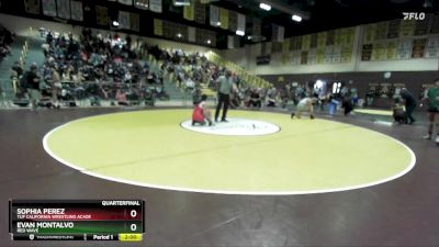 149 lbs Quarterfinal - Sophia Perez, TUF California Wrestling Acade vs Evan Montalvo, Red Wave