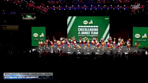 Pittsburg State University [2026 Open Spirit Program - Game Day Semis] 2026 UCA & UDA College Cheerleading and Dance Team National Championship