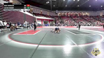 126 lbs Quarterfinals (8 Team) - Max Koehler, UNION vs Jacob Kinzer, EDMOND NORTH