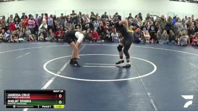 110 lbs Cons. Round 1 - Janessa Cruz, U.P. Power Wrestling vs Shelby Sparks, Manton Monsters