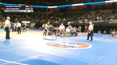 190 Class 1 lbs Cons. Round 2 - Rolanda Francois, Marshfield vs Asha Gassoway, Rockwood Summit