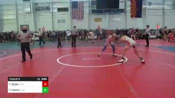 95 lbs Consi Of 4 - Tel Geyer, Cedaredge WC vs Trevor Hamm, Thoroughbred WC