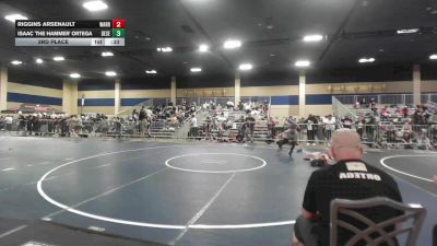 72 lbs 3rd Place - Riggins Arsenault, Warriors Of Christ vs Isaac 'the Hammer' Ortega, Desert Dogs WC