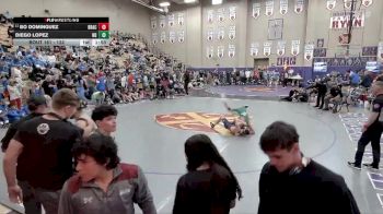 132 lbs Champ. Round 2 - Bo Dominguez, Brentwood Aca. vs Diego Lopez, Notre Dame