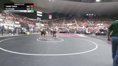 285 lbs Quarterfinal - Osiris Unruh, Meriden-Jefferson West HS vs KJ Schanz, Mulvane HS