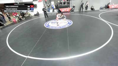 57-62 lbs Champ. Round 3 - Mila Gonzalez, Turlock Wrestling Club vs Selah Garcia, Rough House Wrestling