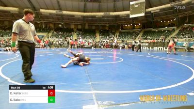 100 lbs Round Of 16 - Declan Keller, Dodge City Wrestling Academy vs Dylan Saba, Pikes Peak Warriors