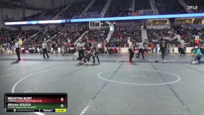 100 lbs Cons. Round 3 - Braxton Burt, Lawrence Elite Wrestling Club vs Regan Kolich, SlyFox Wrestling Academy