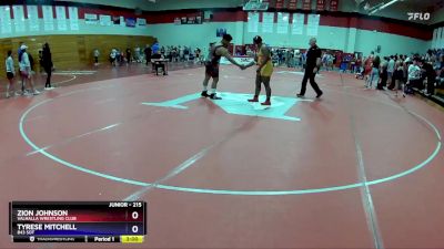 215 lbs Round 2 - Tyrese Mitchell, 843 SOT vs Zion Johnson, Valhalla Wrestling Club