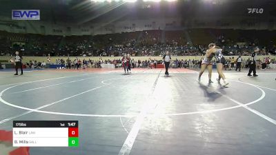 175 lbs Quarterfinal - Lilah Blair, Little Axe Women's Wrestling vs Brinley Mills, Sallisaw JH