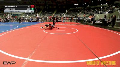 89 lbs Consolation - Kai McDonald, Sebolt Wrestling Academy vs Logan Tuck, Hawkeye Wrestling Academy