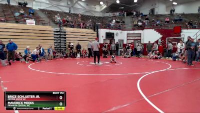 38-41 lbs Round 2 - Brice Schlueter Jr., Center Grove WC vs Maverick Meeks, Franklin Central WC