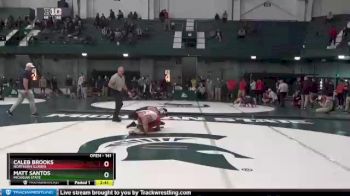 141 lbs Cons. Round 2 - Matt Santos, Michigan State vs Caleb Brooks, Northern Illinois