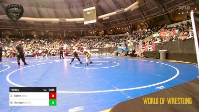 130 lbs Consi Of 4 - Zaiden Yates, Siouxland Wrestling Academy vs Braxton Hansen, LEWC