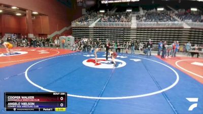 82 lbs Quarterfinal - Cooper Walker, Diamondville Wrestling Club vs Angelo Nielson, Cowboy Kids Wrestling Club