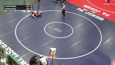 132 lbs Consi Of 8 #2 - Chase Franks, South Western vs Taysean Giles, Blakely