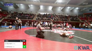 46 lbs Final - Daxton Baumert, Verdigris Youth Wrestling vs Easton Williams, HURRICANE WRESTLING ACADEMY