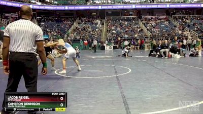 2A 157 lbs Cons. Semi - Jacob Reigel, Mt Pleasant vs Cameron Dennison, South Granville