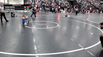 46 lbs Cons. Round 1 - Kysen Wells, Kearney Matcats vs Eiden Brown, Torrington Wrestling Club