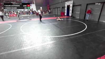 69 lbs Champ. Round 2 - Lyndon Holden, Badger Youth Wrestling vs Callen Laufenberg, New London Youth Wrestling Club