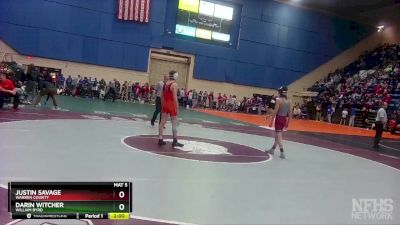 3 - 106 lbs Quarterfinal - Darin Witcher, William Byrd vs Justin Savage, Warren County