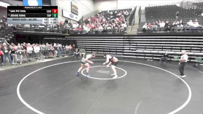 4A 285 lbs Cons. Round 3 - Ian Po`uha, Cedar vs Jesse King, Timpanogos