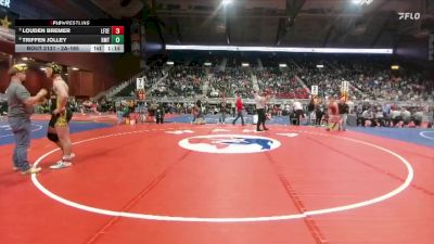 2A-165 lbs Quarterfinal - Louden Bremer, Lingle-Ft. Laramie/Southeast vs Triffen Jolley, Rocky Mountain