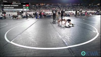 49 lbs Round Of 16 - Brayden Letterman, Norman Grappling Club vs Kolter Short, Blackwell Wrestling Club