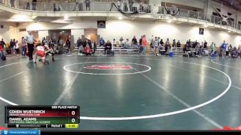 136 lbs 3rd Place Match - Daniel Adams, Contenders Wrestling Academy vs Cohen Wuethrich, Dragon Wrestling Club