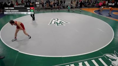 133-136 lbs 5th Place Match - Adan Oquendo, Rock Falls Rockets vs Cael Lyons, Big Game