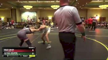 115 lbs Round 2 (4 Team) - Riley Dilka, MO Outlaws vs Alyssa Salemie, The Untouchables Black