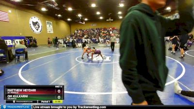 113 lbs Cons. Round 2 - Matthew Heydari, St. Francis vs Om Kulkarni, Valencia