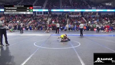 58 lbs Champ. Round 1 - Hayes Cruse, Bobcat Wrestling Club vs Rylan Eckert, Atchison