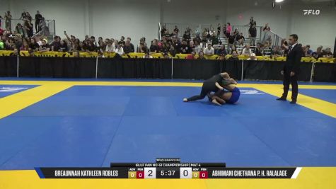 Breaunnah Kathleen Robles vs Abhimani Chethana P. H. Ralalage 2026 Pan IBJJF Jiu-Jitsu No-Gi Championship