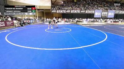 Boys 1A 126 lbs Cons. Round 2 - Mason Mc Manemy, Cascade Christian vs Bennett Nocula, Klahowya