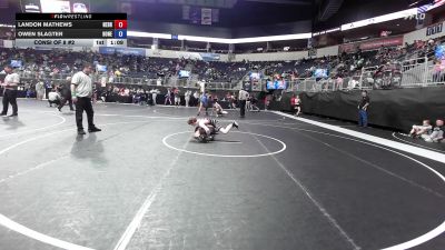 120 lbs Consi Of 8 #2 - Landon Mathews, Nebraska Boyz vs Owen Slagter, Honey Badgers