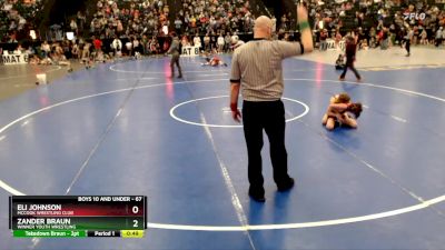 67 lbs Cons. Semi - Eli Johnson, McCook Wrestling Club vs Zander Braun, Winner Youth Wrestling