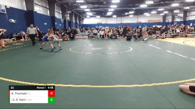 65 lbs Round 4 - Clayton O`Neill, Silver Valley Wrestling Club vs Kase Thomsen, Fighting Squirrels