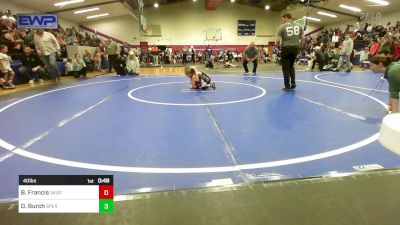 40 lbs Rr Rnd 4 - Bradley Francis, Skiatook Youth Wrestling vs Dilynn Burch, Sperry Wrestling Club