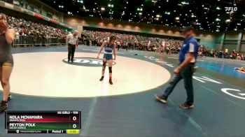 100 lbs Champ. Round 1 - Nola McNamara, Grants Pass vs Peyton Polk, Kelso (Girls)