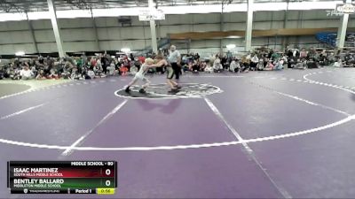 80 lbs Cons. Round 1 - Bentley Ballard, Middleton Middle School vs Isaac Martinez, South Hills Middle School