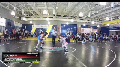 120 lbs Champ. Round 3 - Coby Shields, Well Trained vs Gustavo Ferreira, Grappling House Wrestling Club
