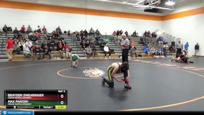 JV Boys-1 lbs Round 2 - Max Panosh, Cedar Rapids Kennedy vs Brayden Swearinger, Cedar Rapids Kennedy