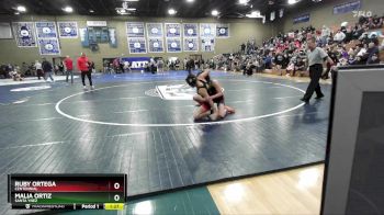 115 lbs 1st Place Match - Malia Ortiz, Santa Ynez vs Ruby Ortega, Centennial