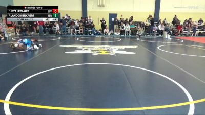 70 lbs Semifinal - Landon Bekaert, Heartland Wrestling Academy vs Jett Leclaire, De Pere Youth