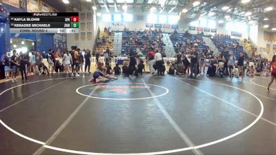 100 lbs Cons. Round 4 - Kenadee Michaels, Braden River High School vs Kayla Blohm, Springstead